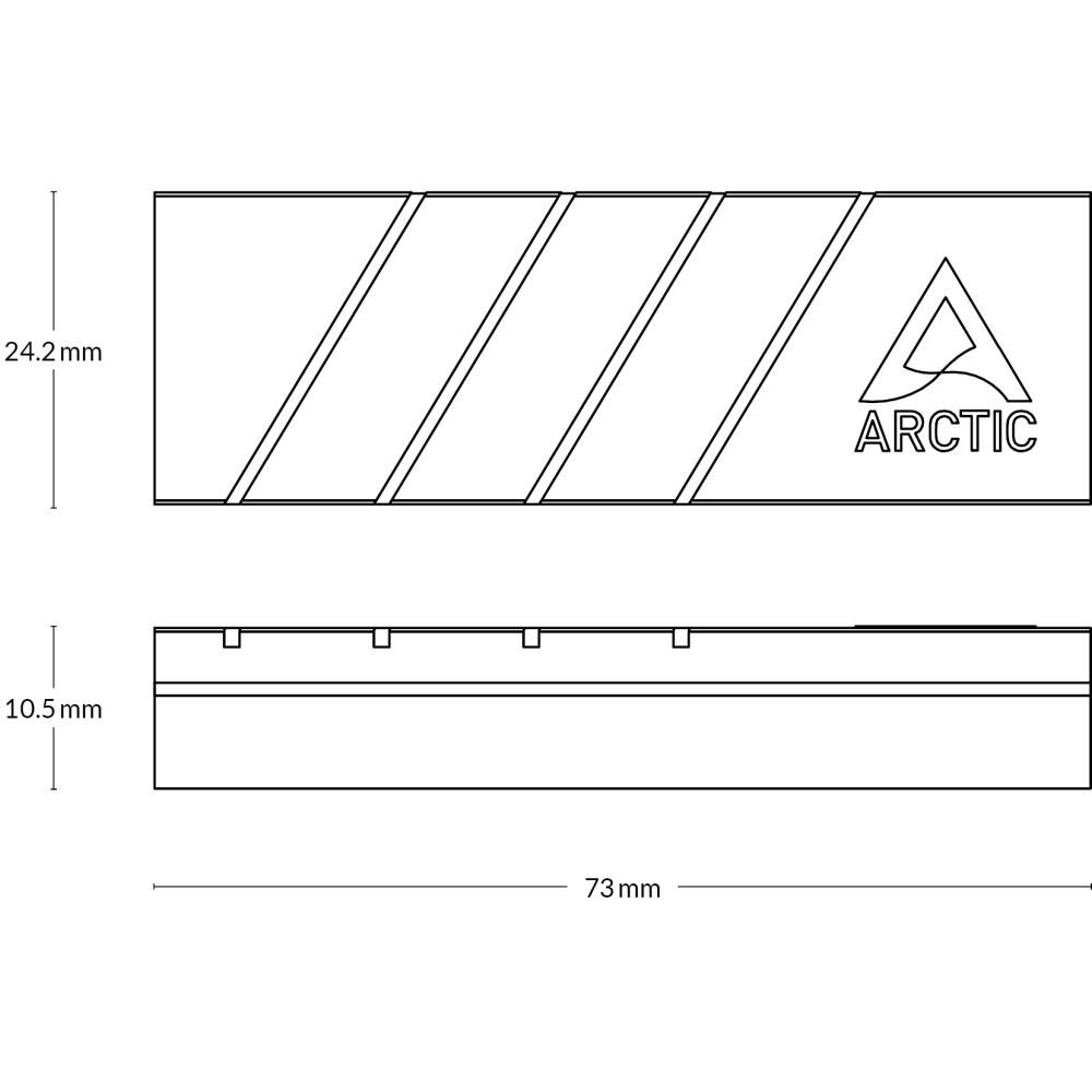 Radiateur pour SSD M2 Arctic Pro M2 Black - ACOTH00001A - photo 7