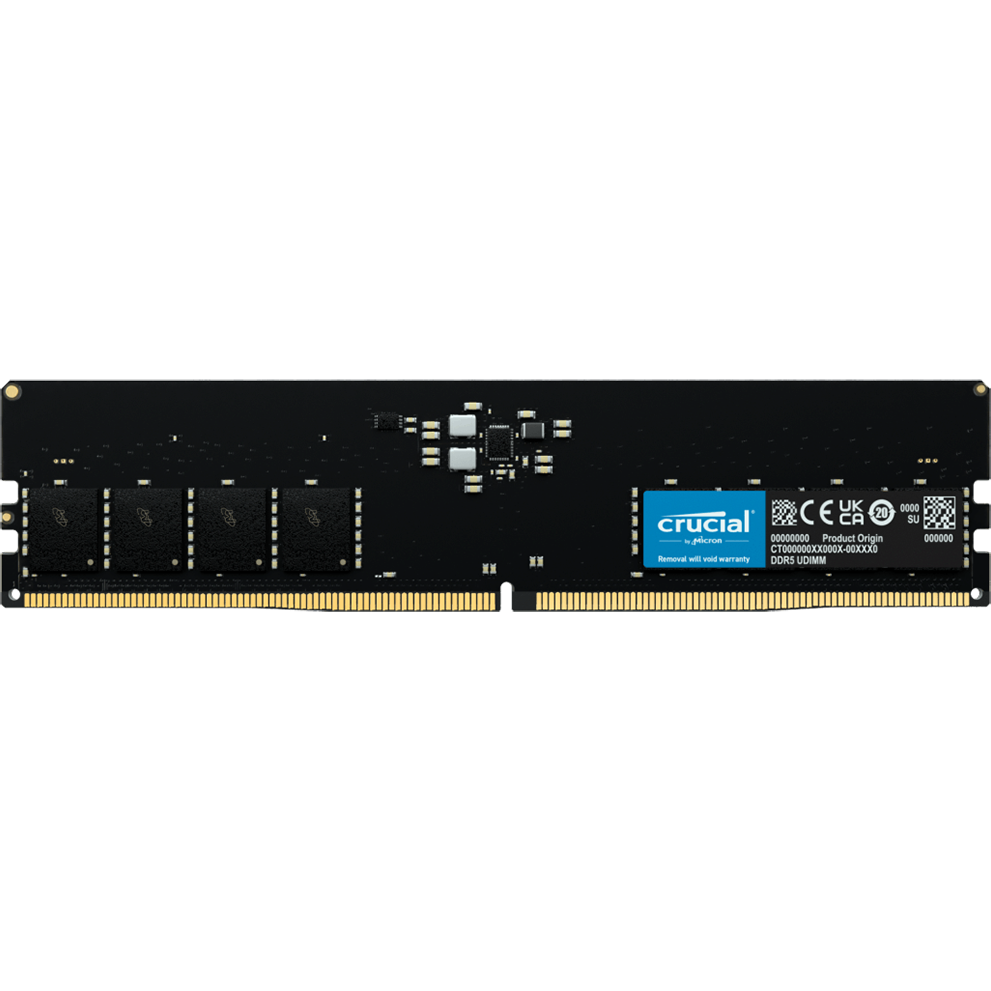 Mémoire vive 16GB DDR5 5600MHz Crucial (CT16G56C46U5T)