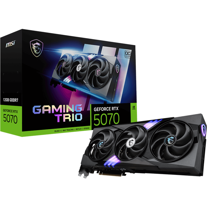 carte vidéo NVIDIA GeForce RTX 5070 MSI OC 12GB (RTX 5070 12G GAMING TRIO OC) - photo 7