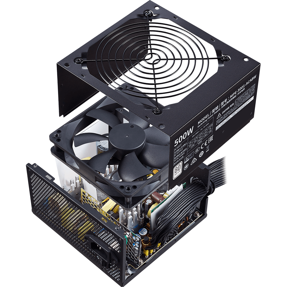 Barošanas bloks 500W Cooler Master MWE White V2 (MPE-5001-ACABW-EU) - foto 9