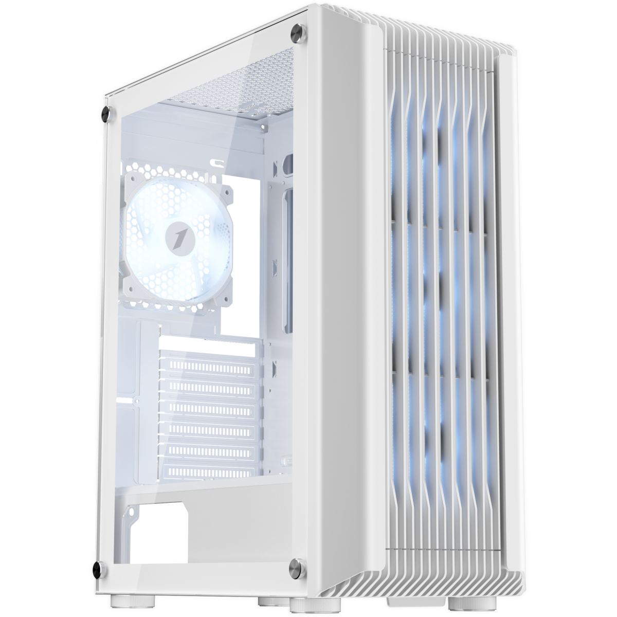 Boîtier 1STPLAYER BULLET HUNTER H6 ARGB White - H6-WH-4F7-W