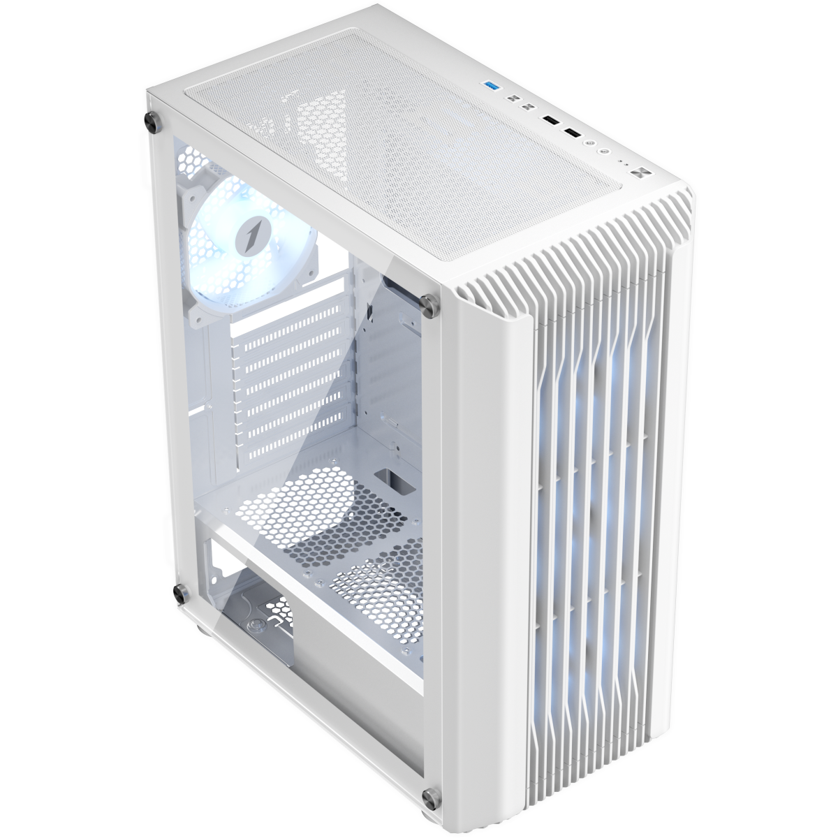 Boîtier 1STPLAYER BULLET HUNTER H6 ARGB White - H6-WH-4F7-W - photo 2