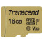 Atmiņas kartes 16Gb MicroSD Transcend + SD adapter (TS16GUSD500S)