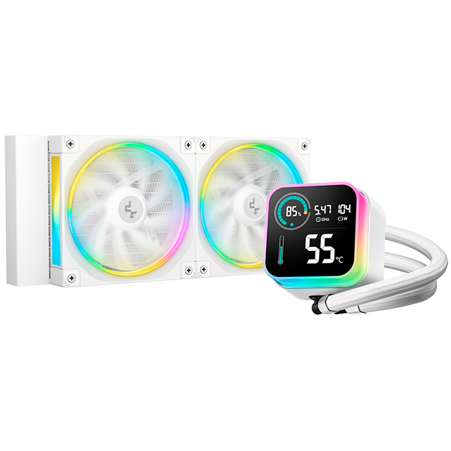 système de refroidissement liquide DeepCool LQ240 WH - R-LQ240-WHDSMC-G-1