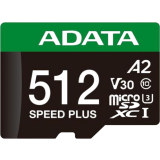 Carte mémoire 512GB MicroSD ADATA SPEED PLUS + SD adapter (UD512GUI3V30A2SP-RA1)