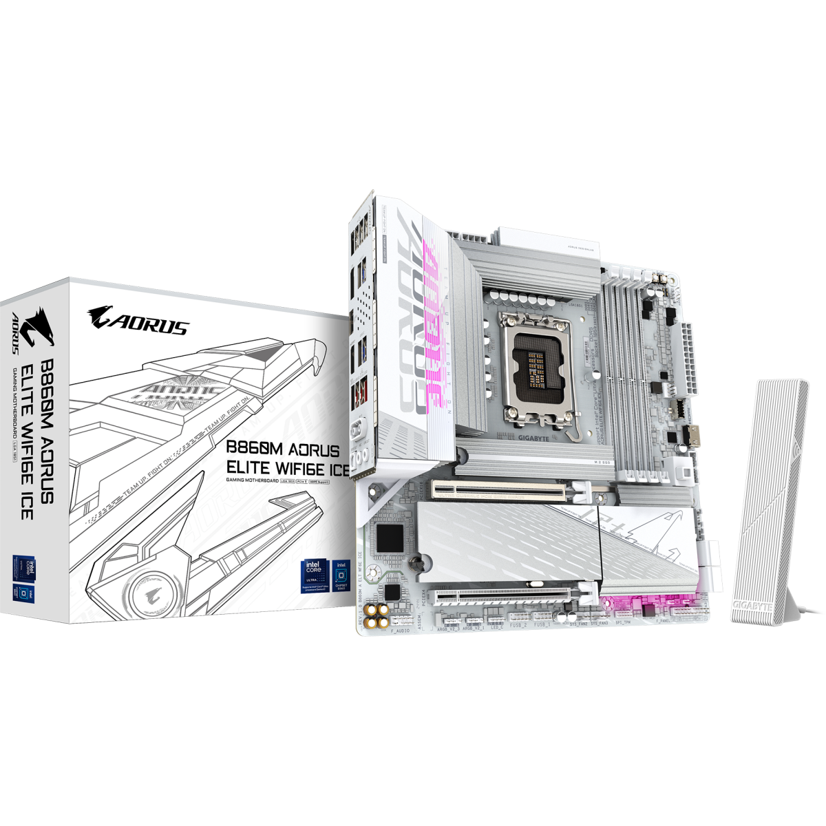 carte mère Gigabyte B860M AORUS ELITE WIFI6E ICE - photo 6