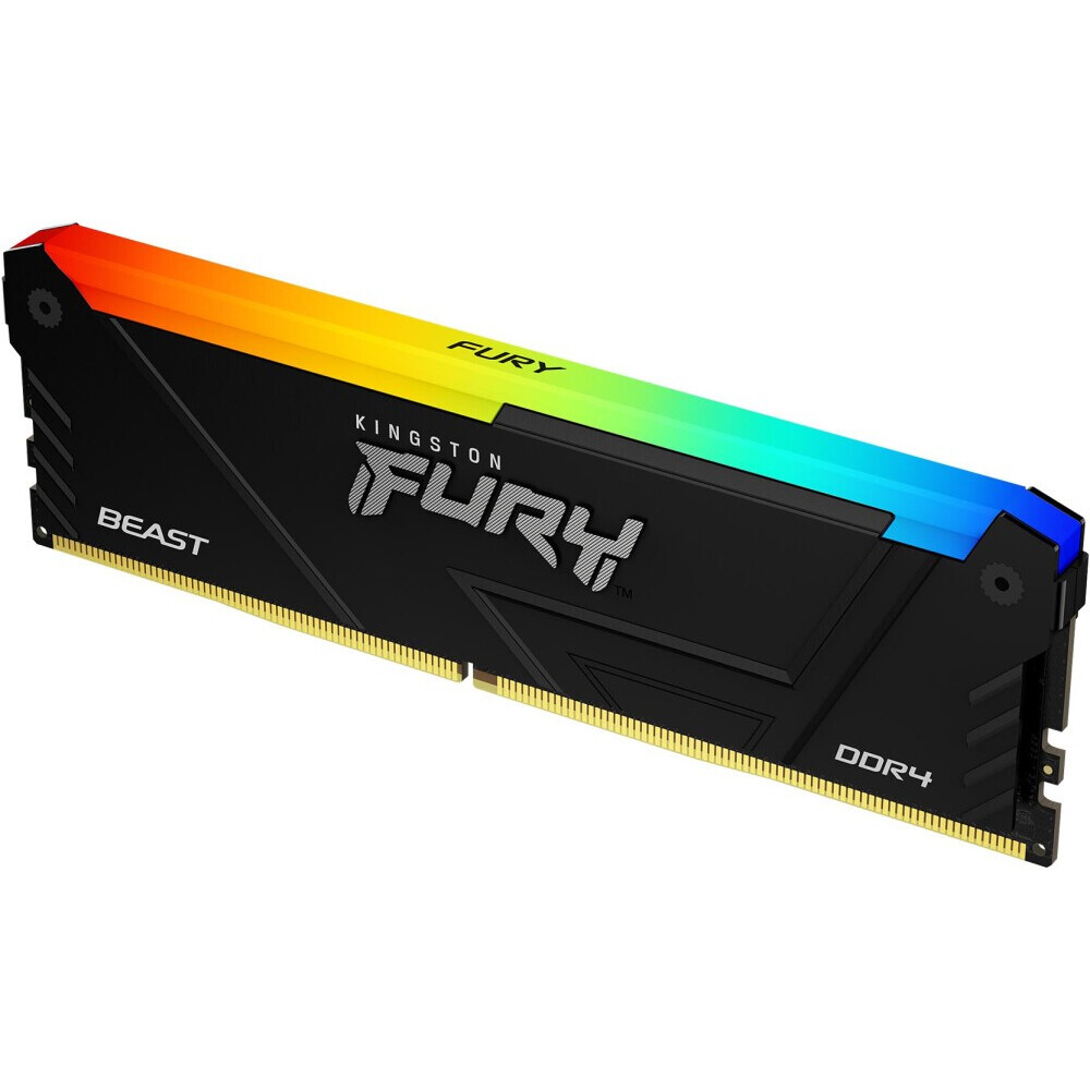 Mémoire vive 8GB DDR4 3200MHz Kingston Fury Beast RGB (KF432C16BB2A/8)