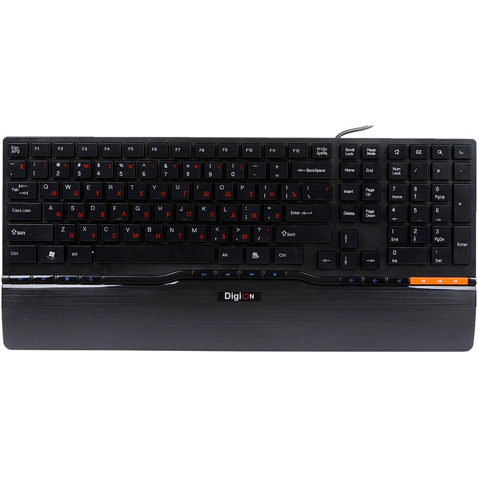 Tastatūra Delux Digion PTDLK1882U Black/Orange