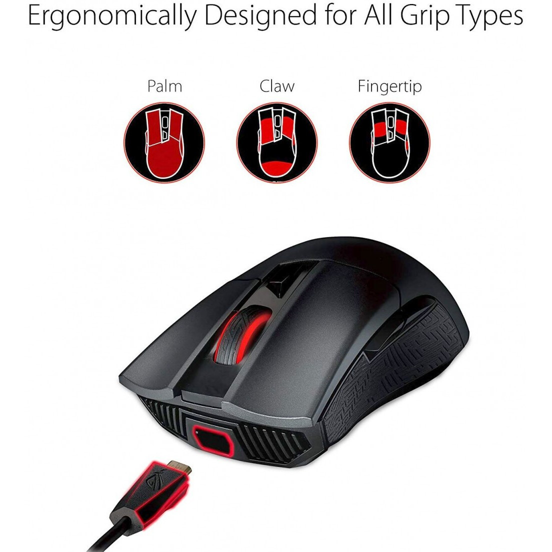 Pele ASUS ROG Gladius II Origin Black - 90MP00U1-B0UA00 - foto 4