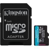 carte mémoire 512GB MicroSD Kingston Canvas Go! Plus + SD adapter (SDCG4/512GB)
