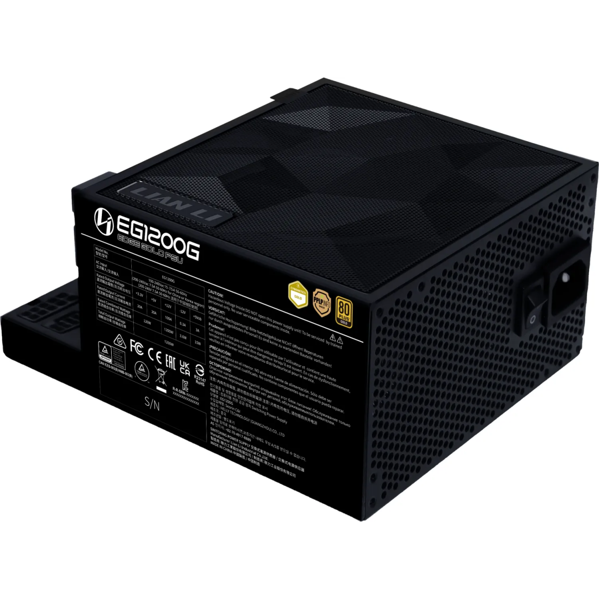 bloc dalimentation 1200W Lian Li EDGE1200G Black - G9P.EG1200G.BH00.EU - photo 4