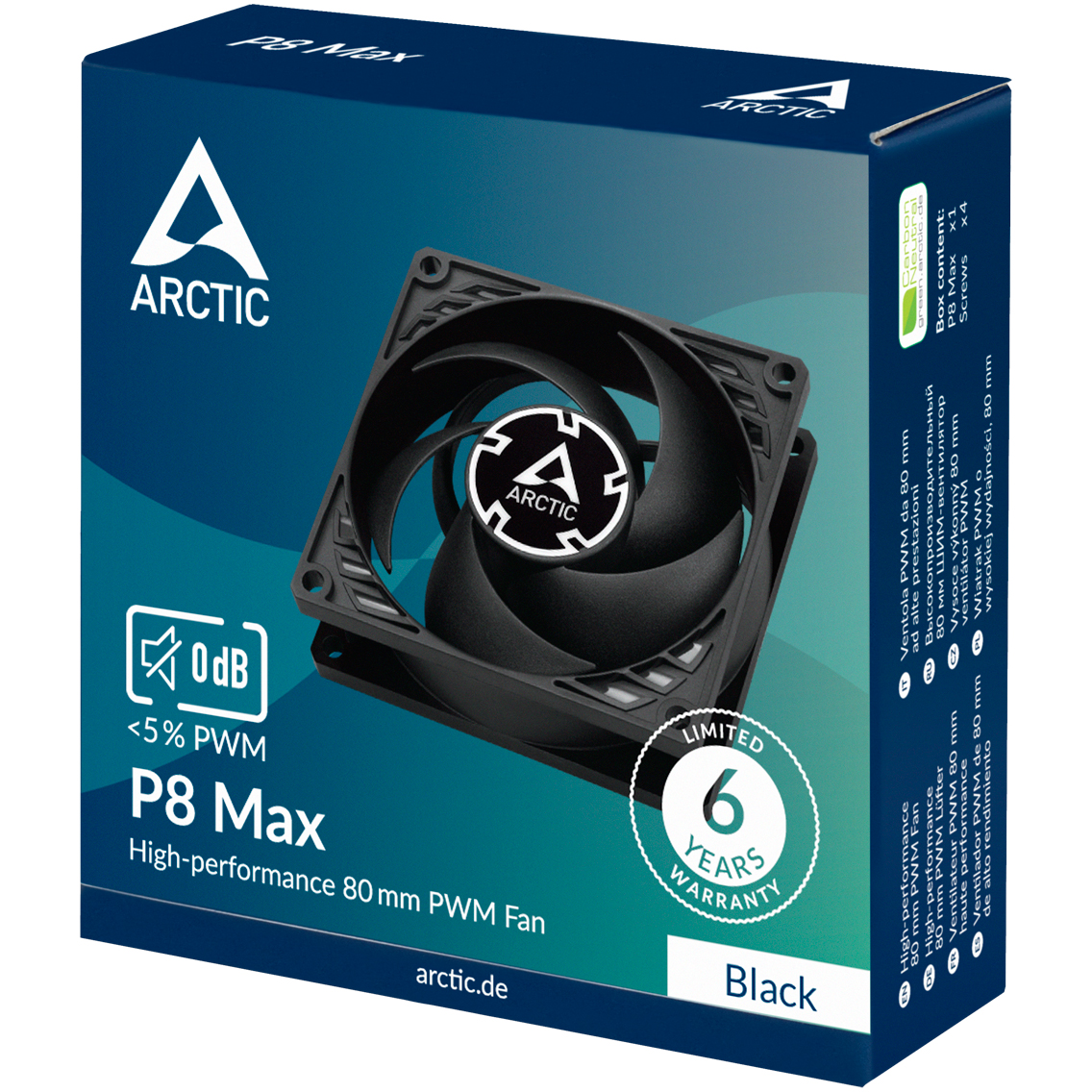 Ventilateur de boîtier Arctic P8 Max Black - ACFAN00286A - photo 5