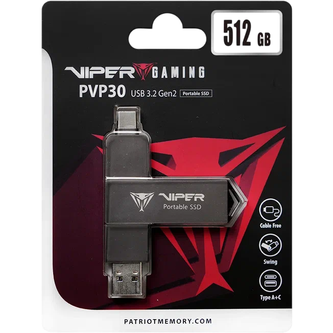 Disque dur SSD externe 512GB Patriot Viper PVP30 (PVP30512G28UDG) - photo 4