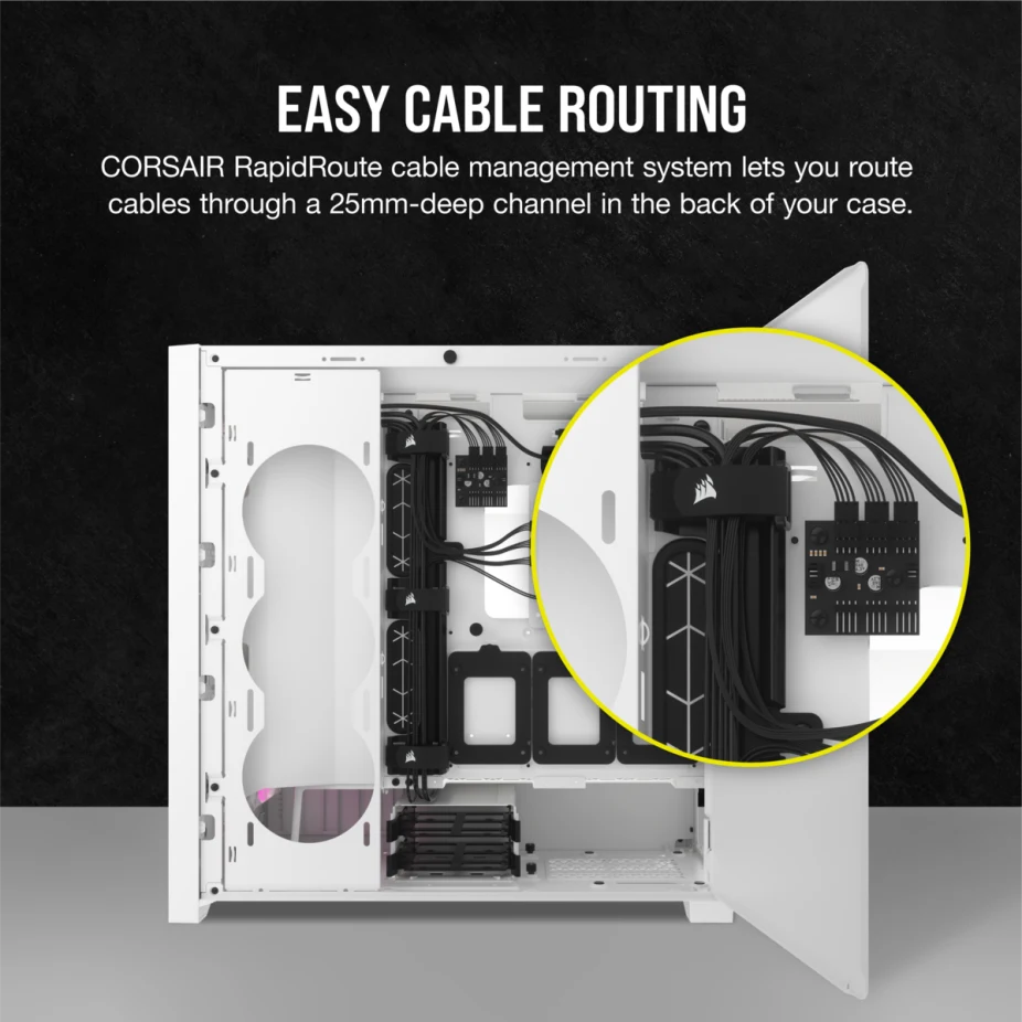 Boîtier Corsair iCUE 5000D RGB Airflow White (CC-9011243-WW) - photo 2