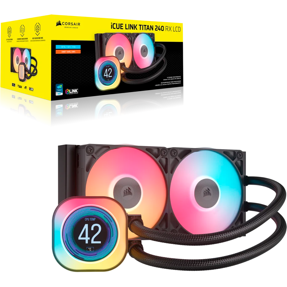 Système de refroidissement liquide Corsair iCUE LINK TITAN 240 RX LCD Black (CW-9061022-WW) - photo 6