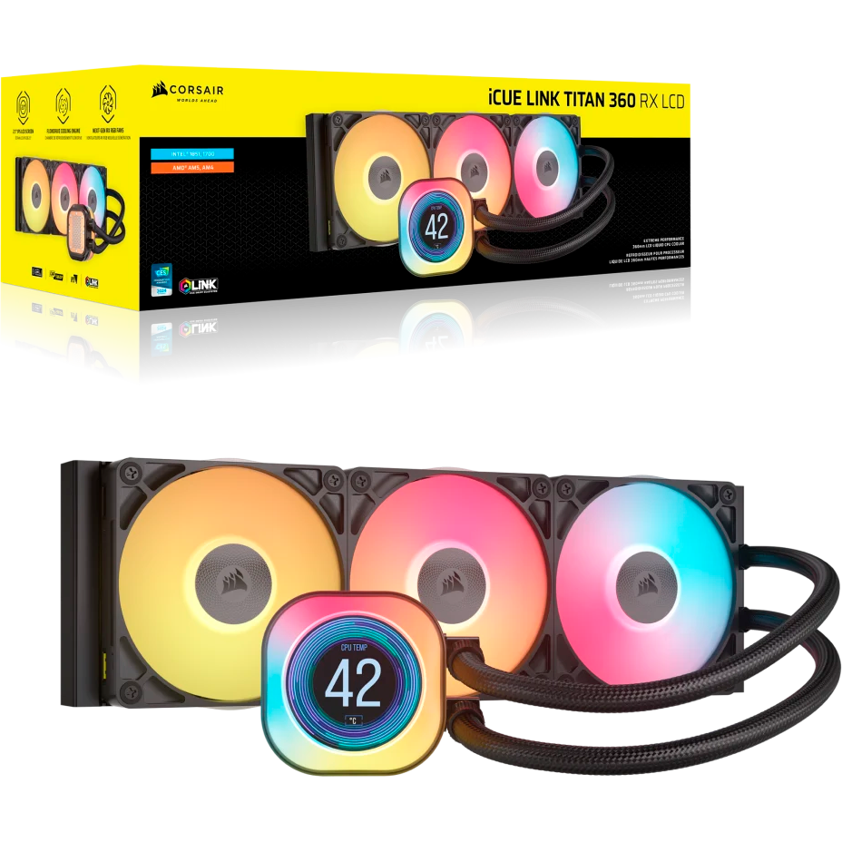 Système de refroidissement liquide Corsair iCUE LINK TITAN 360 RX LCD Black (CW-9061023-WW) - photo 6