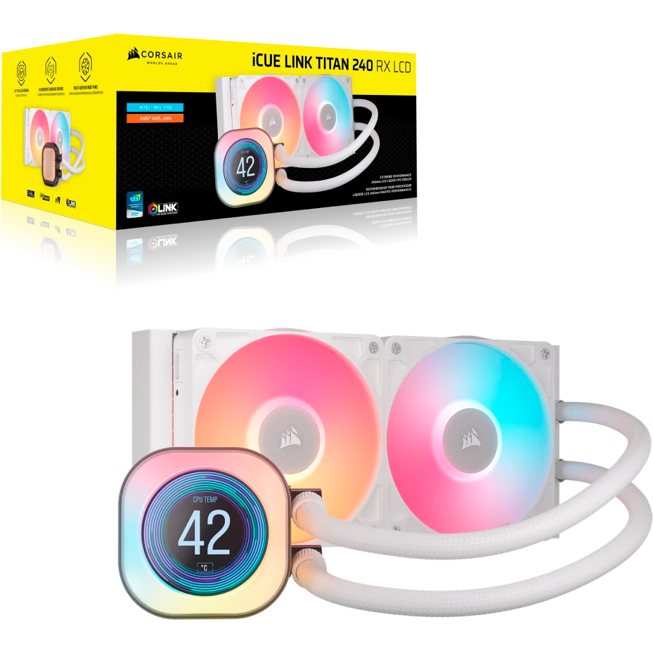 système de refroidissement liquide Corsair iCUE LINK TITAN 240 RX LCD White (CW-9061025-WW) - photo 6