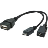 Pārejas savienojums Gembird USB 2.0 A (F) - Micro USB B (M), 0.15m (A-OTG-AFBM-04)