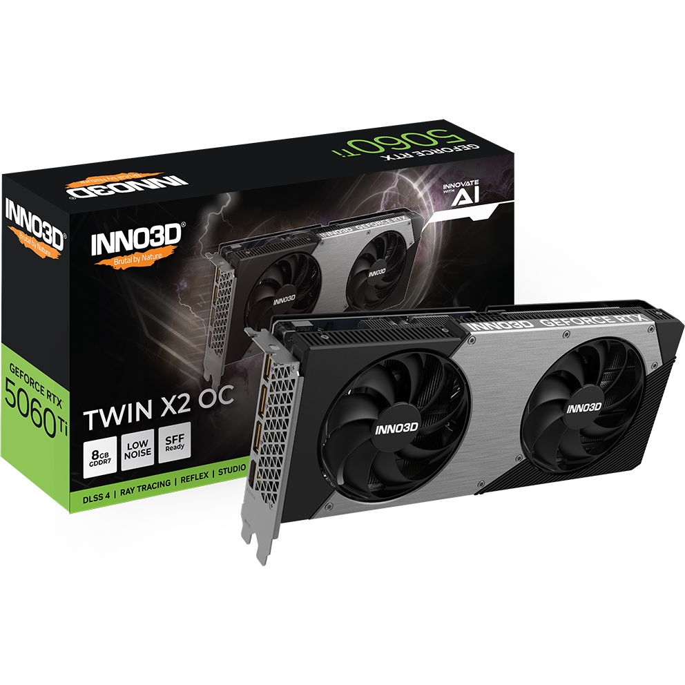 carte graphique NVIDIA GeForce RTX 5060 Ti INNO3D Twin X2 OC 8GB (N506T2-08D7X-193075N) - photo 3