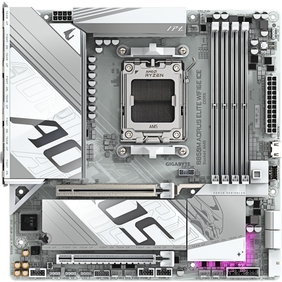 Carte mère Gigabyte B850M AORUS ELITE WIFI6E ICE (rev. 1.1)