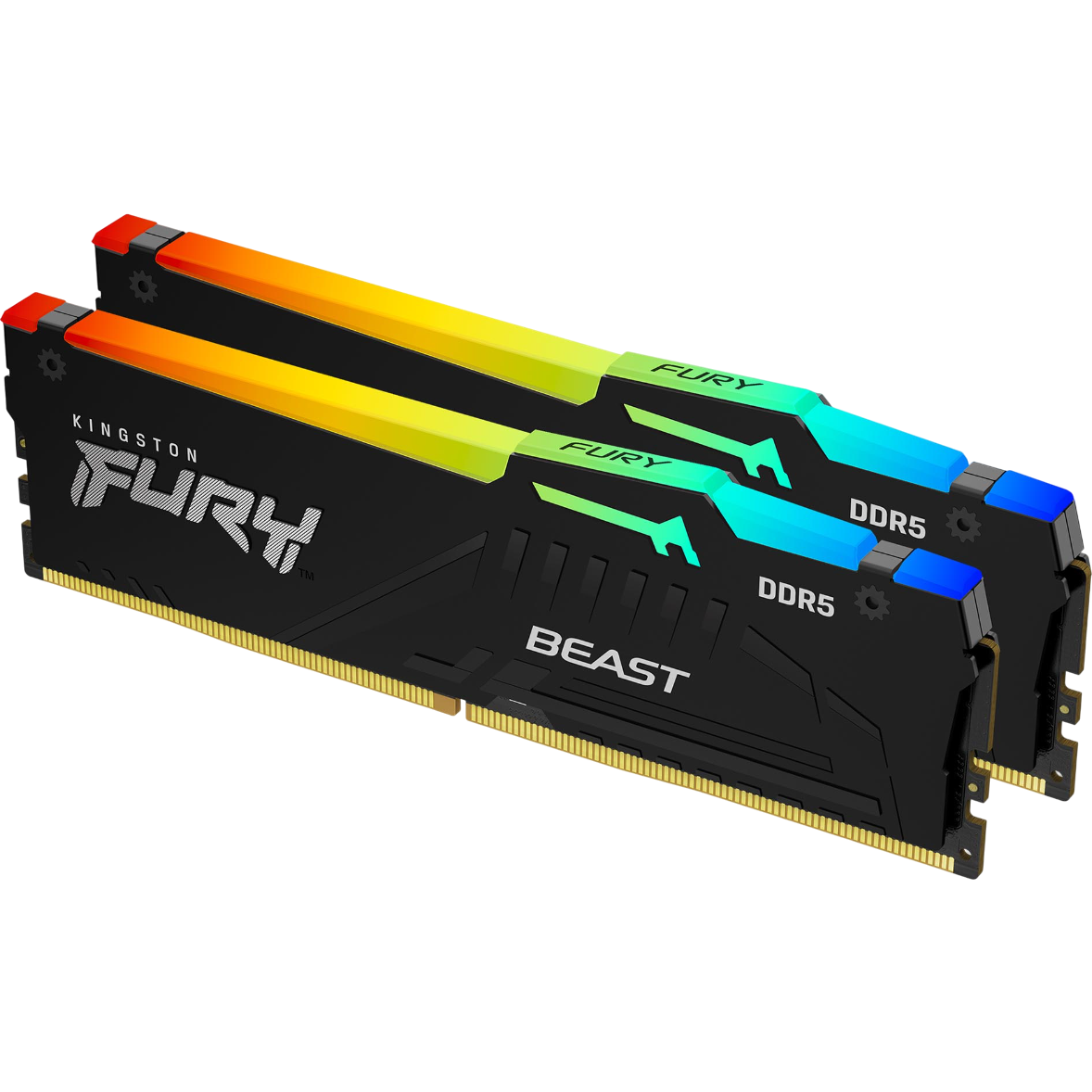 Mémoire vive 64GB DDR5 6000MHz Kingston Fury Beast RGB (KF560C36BBE2AK2-64) (2x32GB KIT)