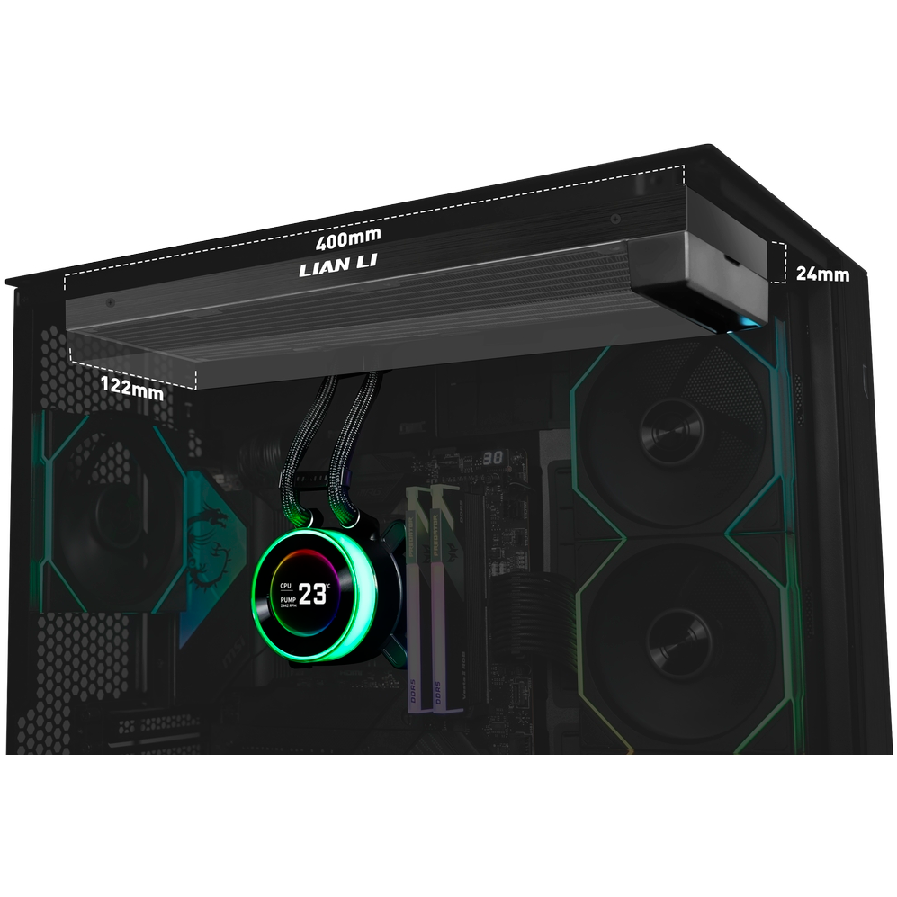 Système de refroidissement liquide Lian Li HydroShift II LCD-C 360N Black - G89.GHS2LCD36B.R0 - photo 3