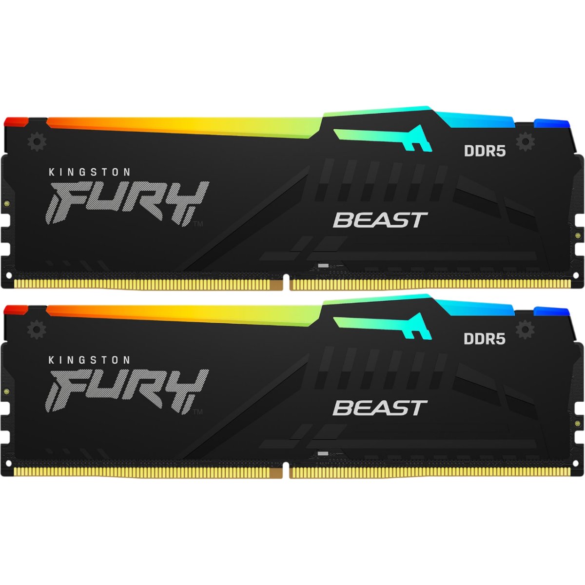 mémoire vive 64GB DDR5 5600MHz Kingston Fury Beast RGB (KF556C40BB2AK2-64) (2x32GB KIT) - photo 2