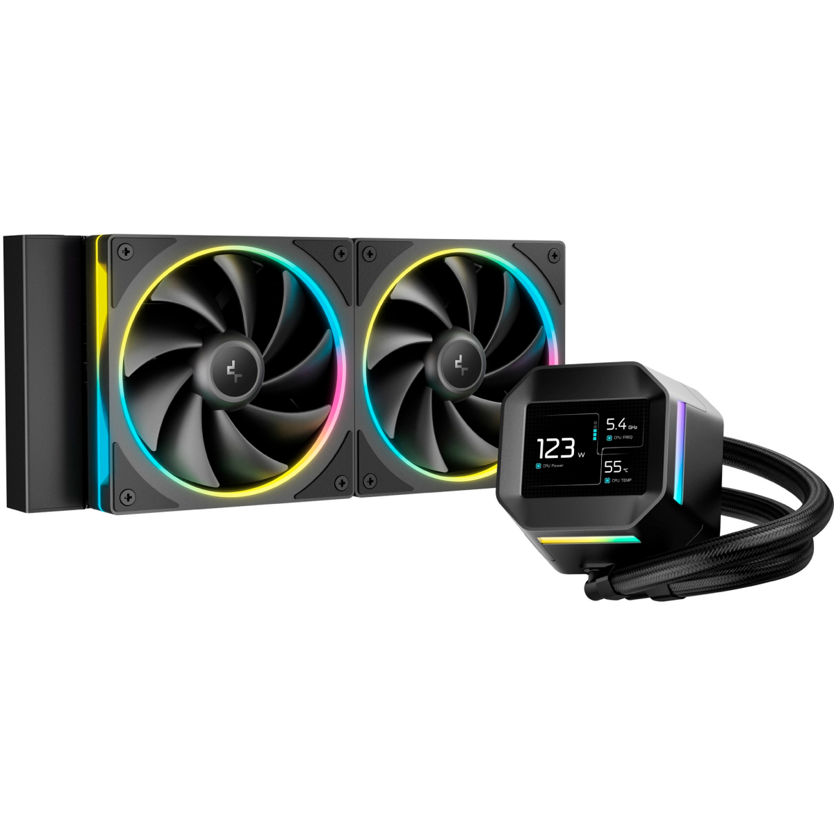Système de refroidissement liquide DeepCool LM240 - R-LM240-BKDMMC-1