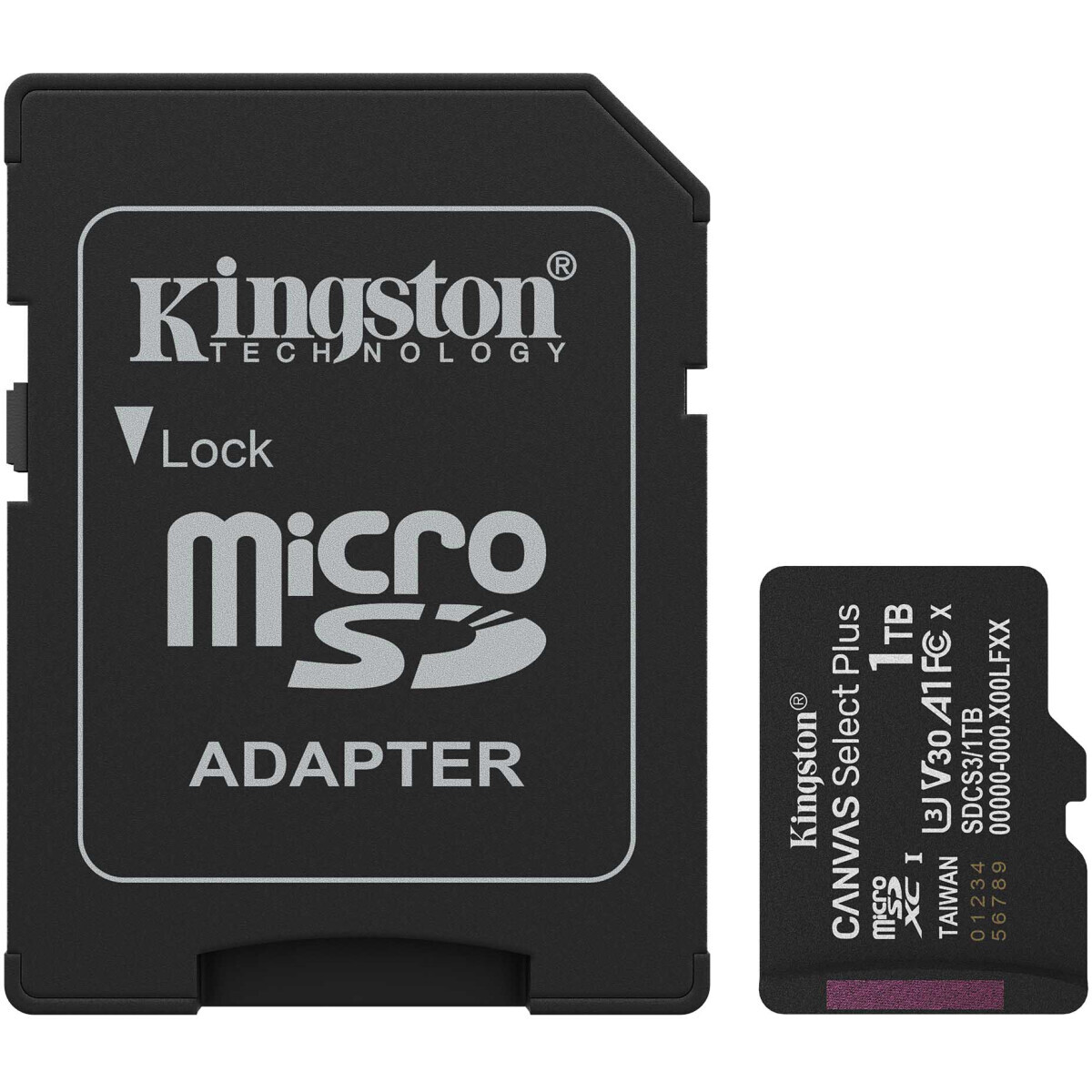 carte mémoire 1TB MicroSD Kingston Canvas Select Plus + SD adapter (SDCS3/1TB)