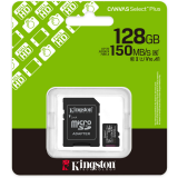 carte mémoire 128GB MicroSD Kingston Canvas Select Plus + SD adapter (SDCS3/128GB)