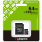 Carte mémoire 64GB MicroSD Kingston Canvas Select Plus + SD adapter (SDCS3/64GB) - photo 3