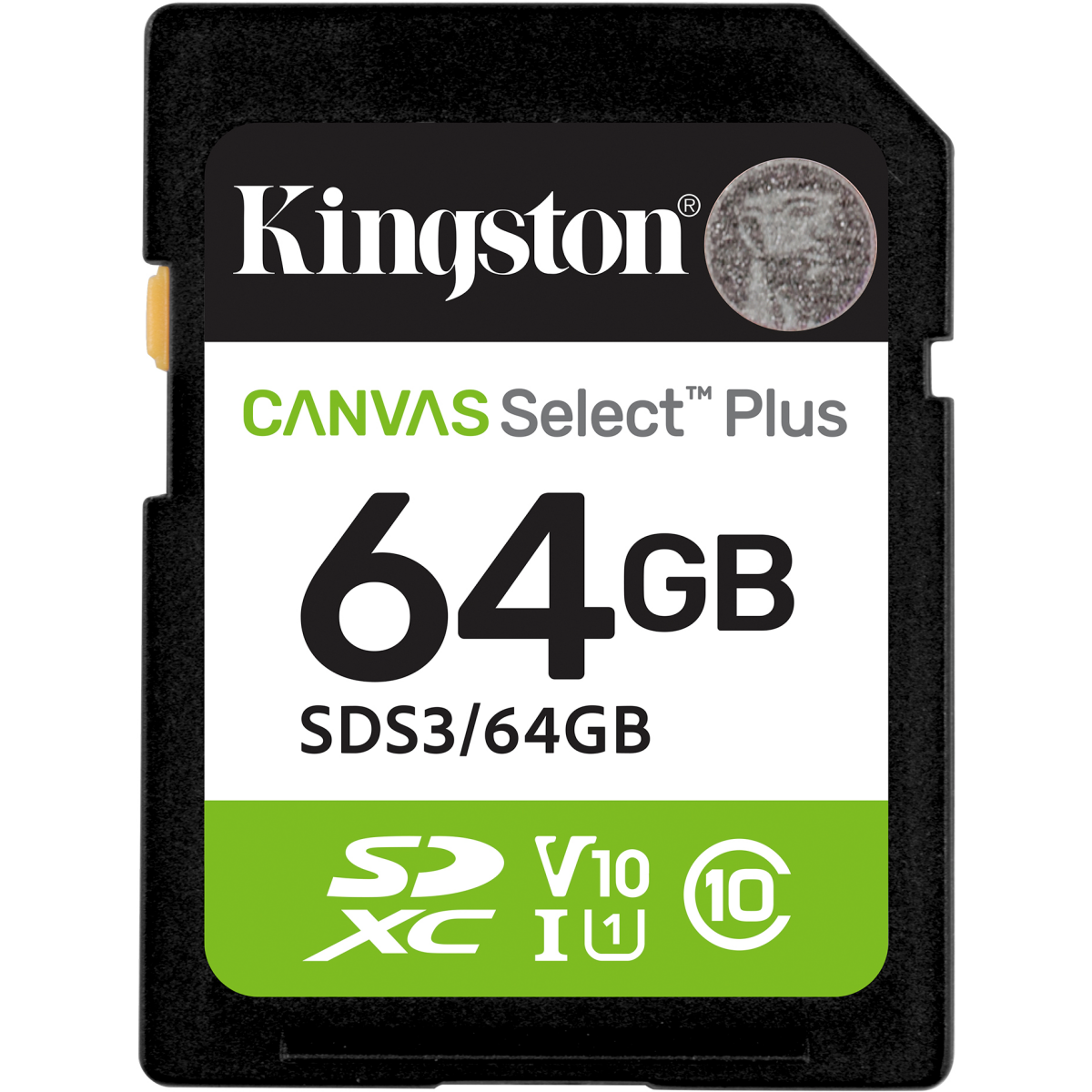 Carte mémoire 64GB SD Kingston Canvas Select Plus (SDS3/64GB)