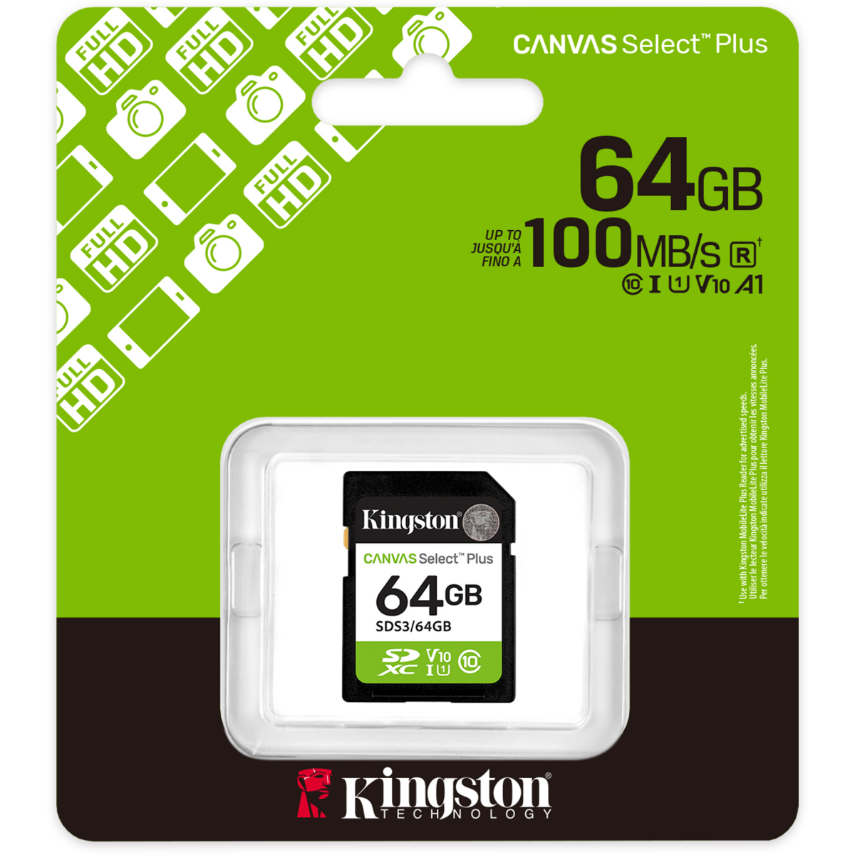 Carte mémoire 64GB SD Kingston Canvas Select Plus (SDS3/64GB) - photo 3