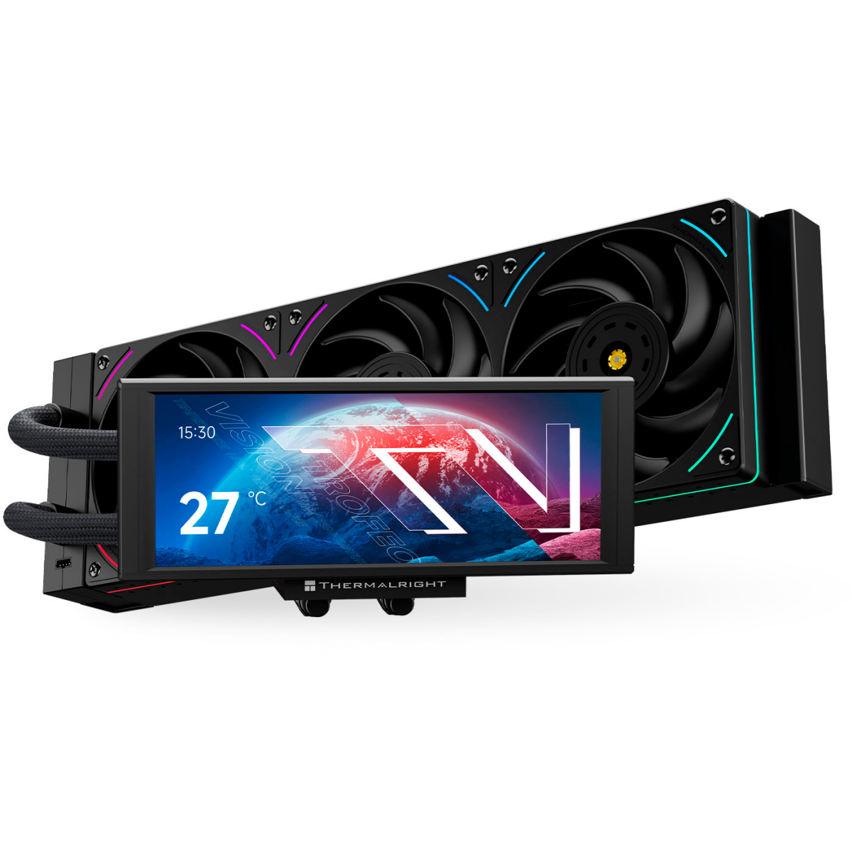 Système de refroidissement liquide Thermalright Trofeo Vision 360 ARGB Black - TRF-VISION-360-BL