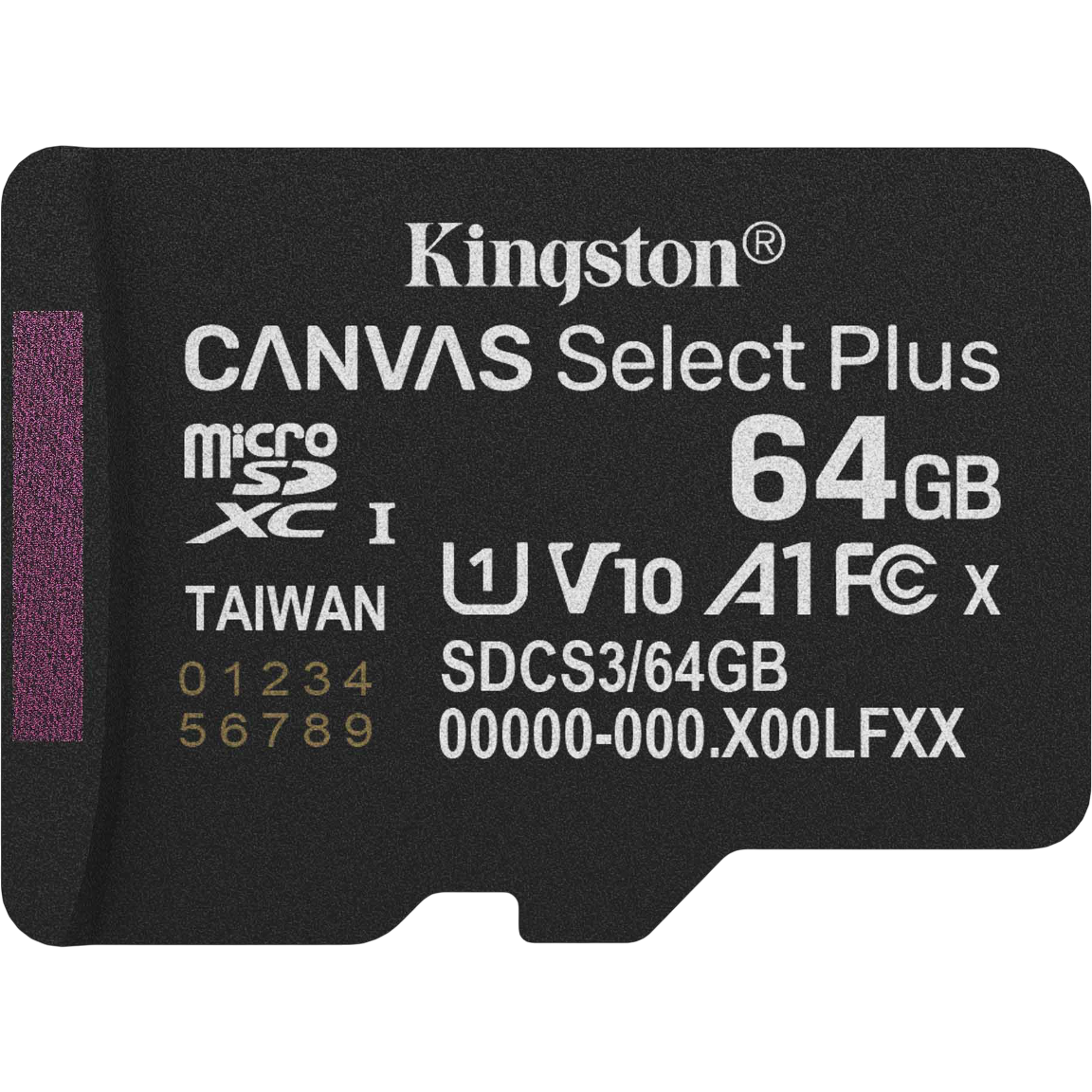 carte mémoire 64GB MicroSD Kingston Canvas Select Plus (SDCS3/64GBSP)