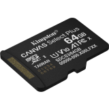 carte mémoire 64GB MicroSD Kingston Canvas Select Plus (SDCS3/64GBSP)
