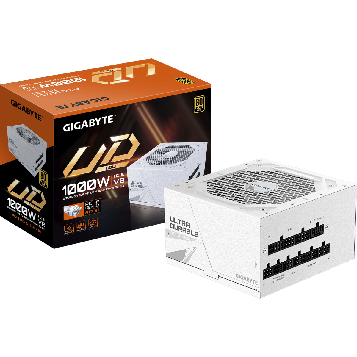 Alimentation électrique 1000W Gigabyte GP-UD1000GM PG5 V2 ICE - GP-UD1000GM PG5 ICE - photo 7