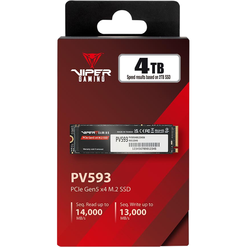 Stockage SSD 4TB Patriot Viper PV593 (PV593P4TBM28H) - photo 4