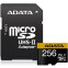 La carte mémoire 256Gb MicroSD ADATA Premier ONE + SD adapter (AUSDX256GUII3CL10-CA1)