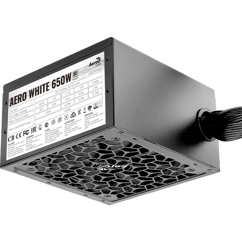 Barošanas bloks 650W AeroCool Aero White - foto 5