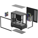 Boîtier DeepCool CG380 3F Black (R-CG380-BKAGM3-G)