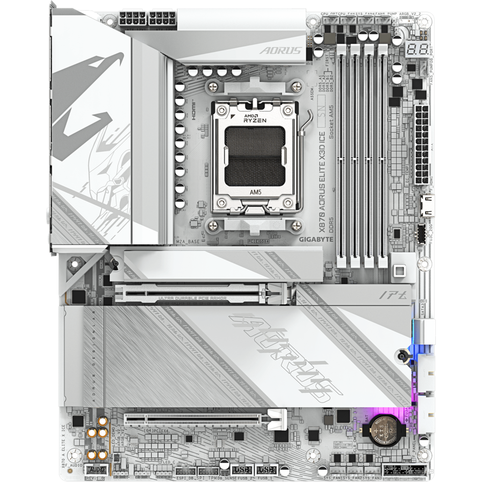Carte mère Gigabyte X870 AORUS ELITE X3D ICE - X870 AORUS ELITE X3D ICE/X870 A ELITE X ICE