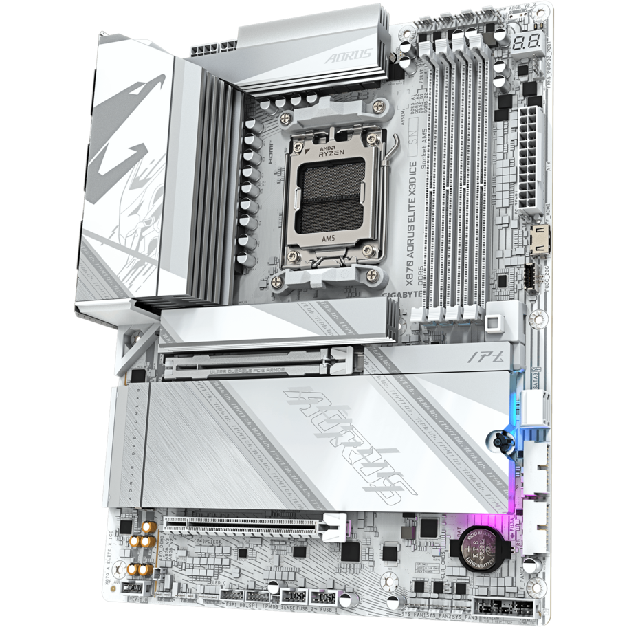 Carte mère Gigabyte X870 AORUS ELITE X3D ICE - X870 AORUS ELITE X3D ICE/X870 A ELITE X ICE - photo 3