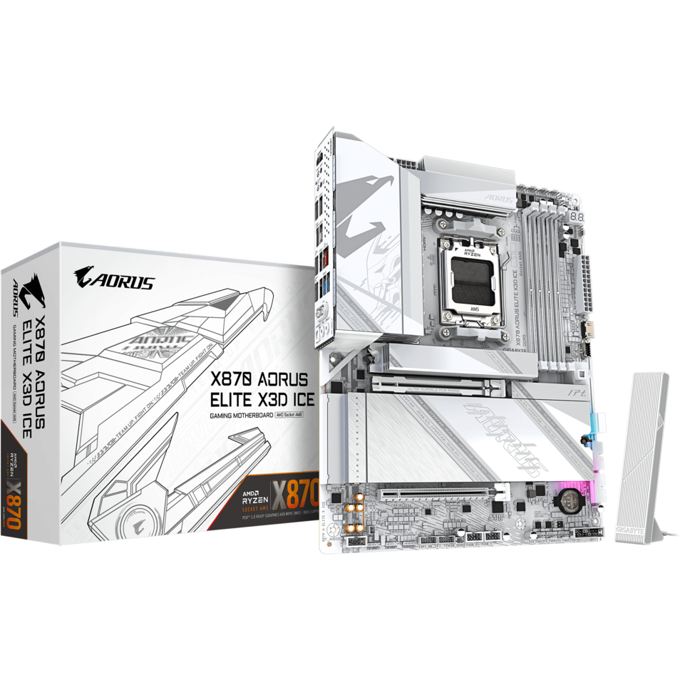 Carte mère Gigabyte X870 AORUS ELITE X3D ICE - X870 AORUS ELITE X3D ICE/X870 A ELITE X ICE - photo 5
