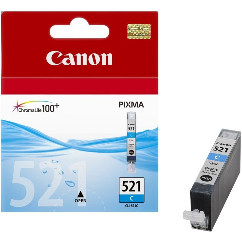 cartouche Canon CLI-521 Cyan - 2934B004/2934B001