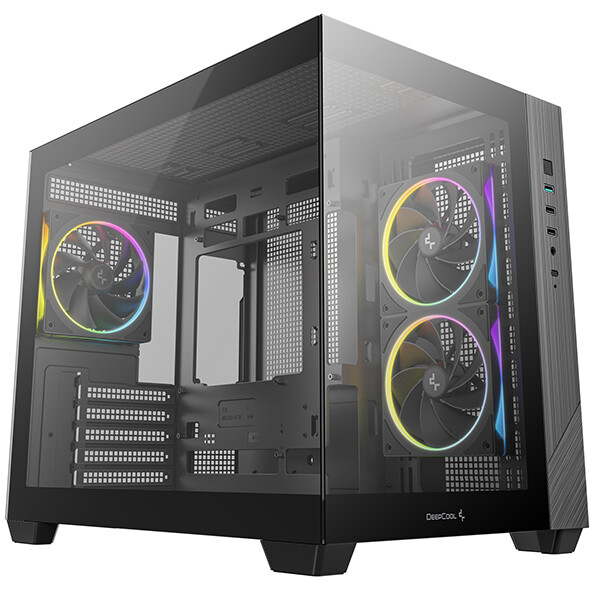 Boîtier DeepCool CG330 3F Black - R-CG330-BKNGM3-G
