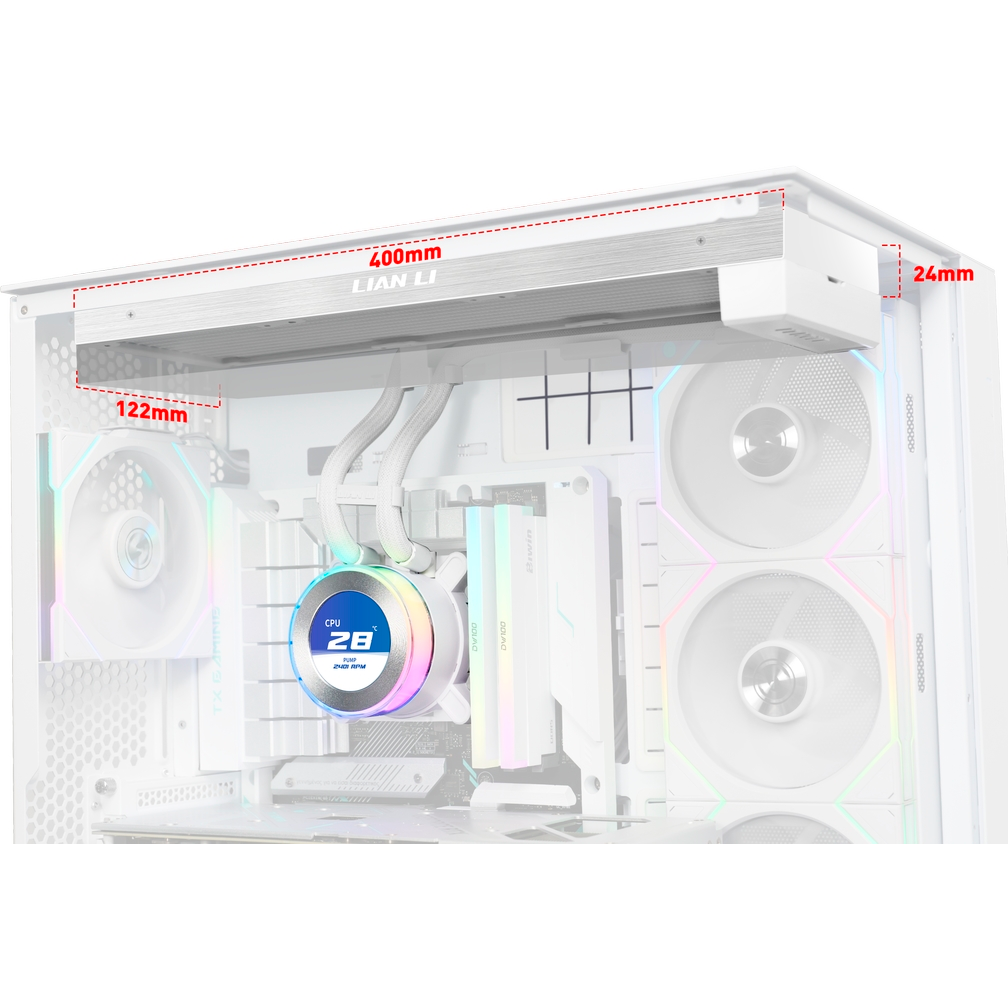 système de refroidissement liquide Lian Li HydroShift II LCD-C 360N White - G89.GHS2LCD36W.R0 - photo 3
