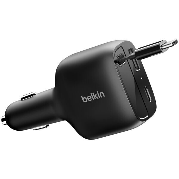 Chargeur de voiture pour ordinateur Belkin Retractable Car Charger 75W - CCC001hqBK