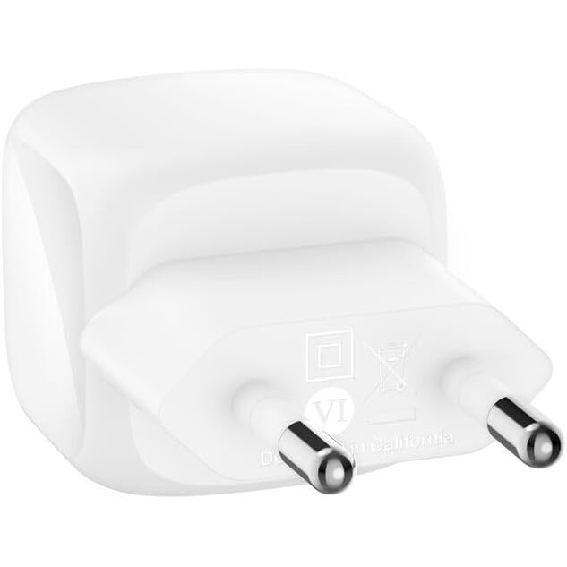 Chargeur secteur pour réseau Belkin Compact USB-C Wall Charger 45W + USB-C Cable White - WCA013kq1MWH-B6 - photo 5
