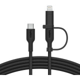 Câble USB Type-C - USB Type-C/Lightning, 1.5m, Belkin CAC003hq1.5MBK